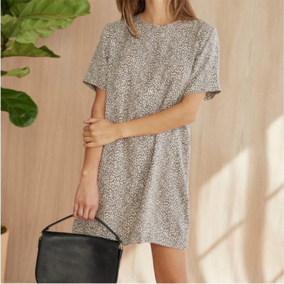 Jenni Kayne Leopard T-Shirt Dress Leopard New Size Medium - Picture 12 of 13